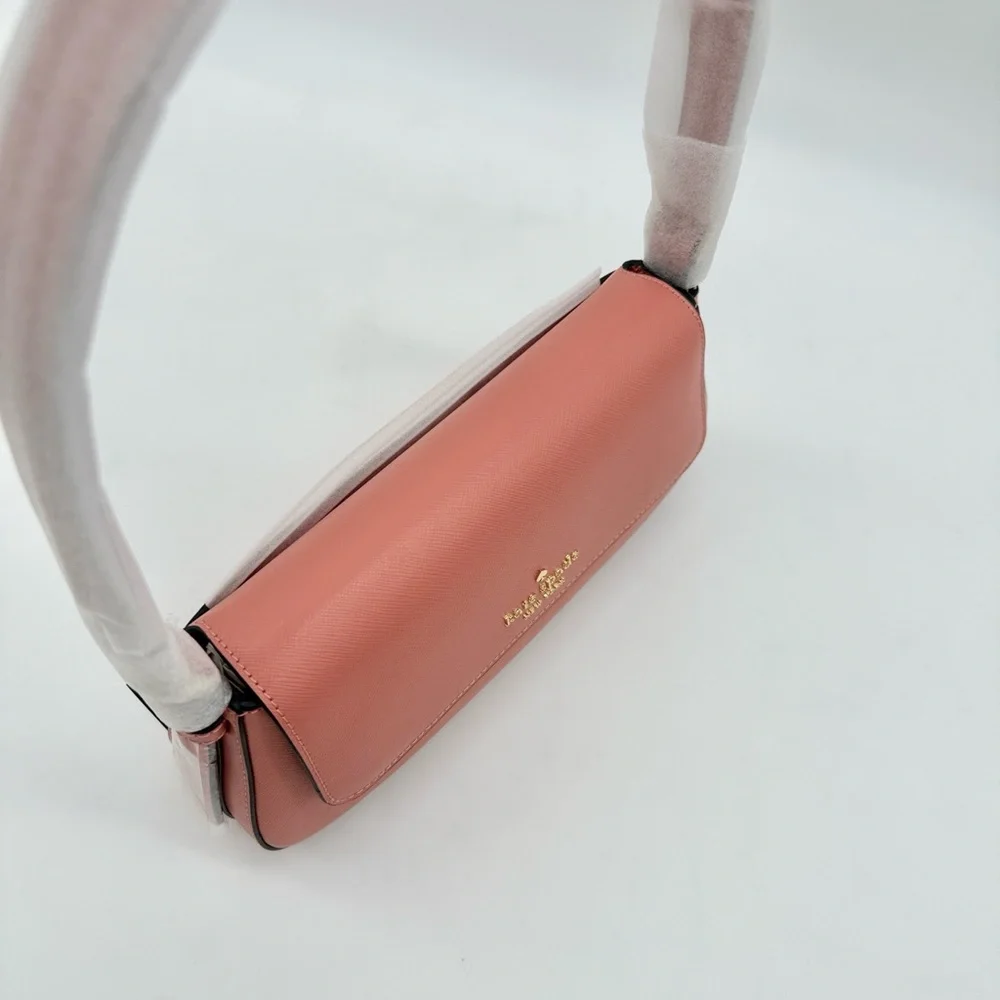 Kate Spade Madison Saffiano Leather Small Flap Shoulder Bag Terracotta
